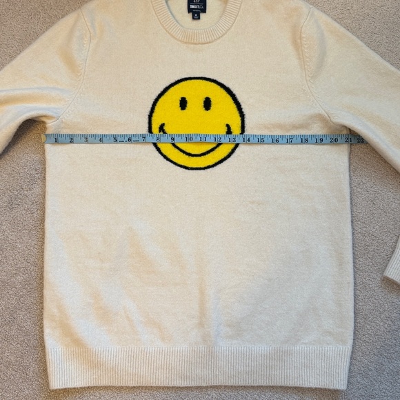 Gap Smiley Recycled Sweater Wool Blend Unisex  Size Medium - Picture 7 of 9